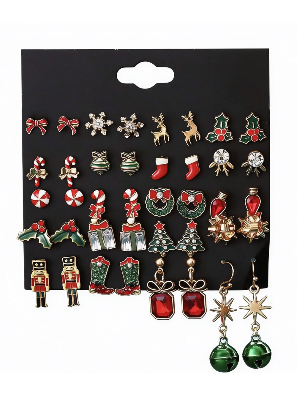 20 pairs mix + match stud earring holiday Christmas pack, new! ✨🎄